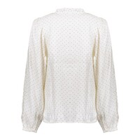 Geisha Blouse Shiny with Dots Ivory Black
