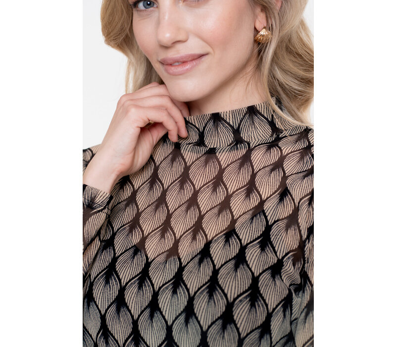 Geisha Top Mesh Off White