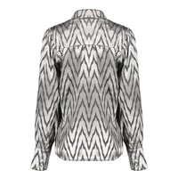 Geisha Blouse Animal Silver Silver Grey