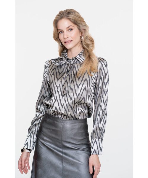 Geisha Geisha Blouse Animal Silver