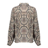 Geisha Blouse Animal Black Sand
