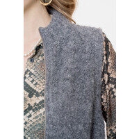 Geisha Blouse Animal Black Sand