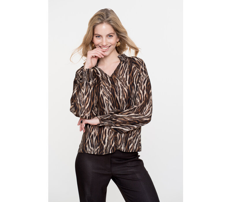 Geisha Top Animal Camel Black