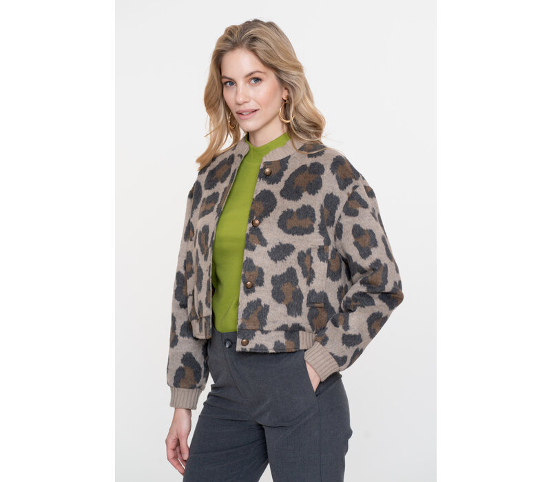 Geisha Bomber Jacket Camel Antracite