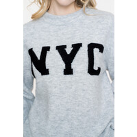 Geisha Pullover NYC Grey Black