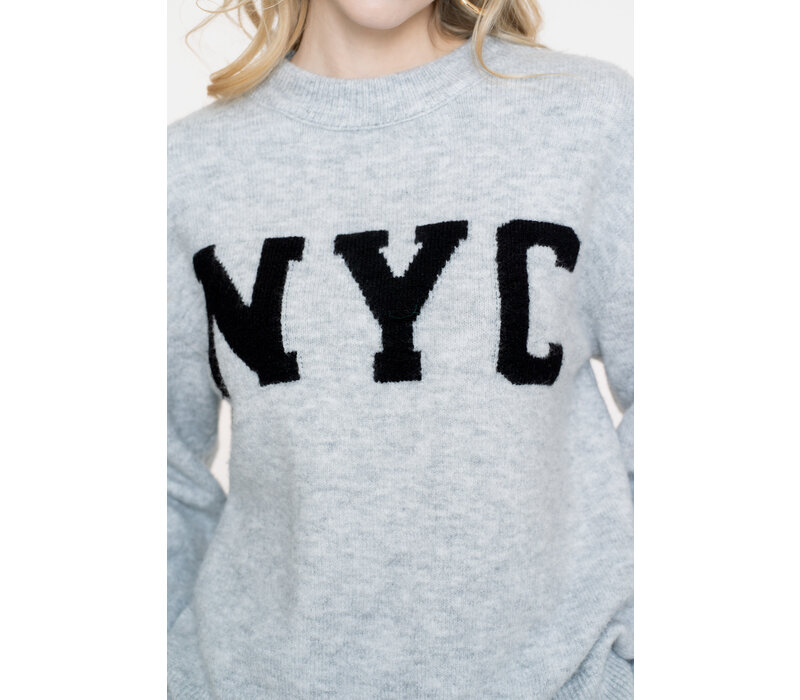 Geisha Pullover NYC Grey Black