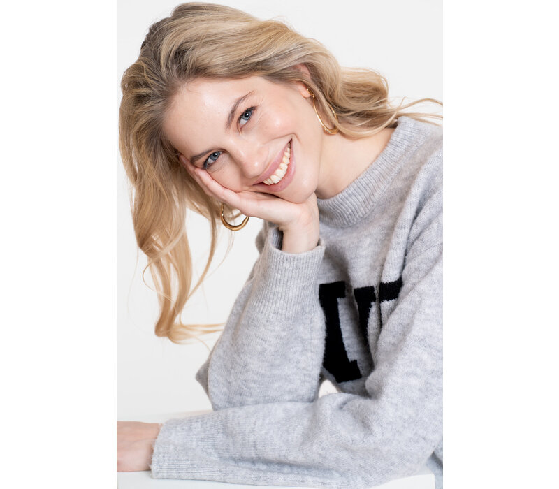 Geisha Pullover NYC Grey Black