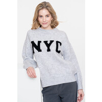 Geisha Pullover NYC Grey Black