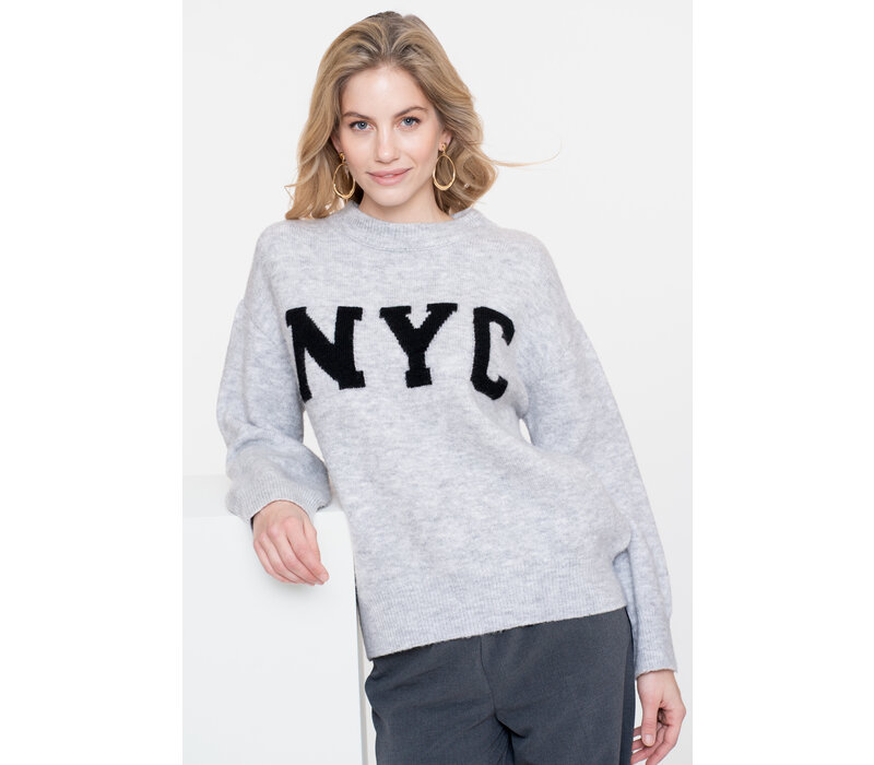 Geisha Pullover NYC Grey Black