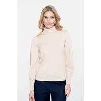 Geisha Pullover Col Pleated Shoulders Off White