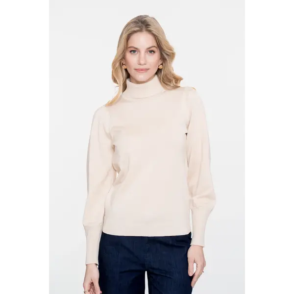 Geisha Pullover Col Pleated Shoulders  Geisha Pullover Col Pleated Shoulders