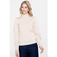 Geisha Pullover Col Pleated Shoulders Off White