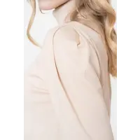 Geisha Pullover Col Pleated Shoulders Off White