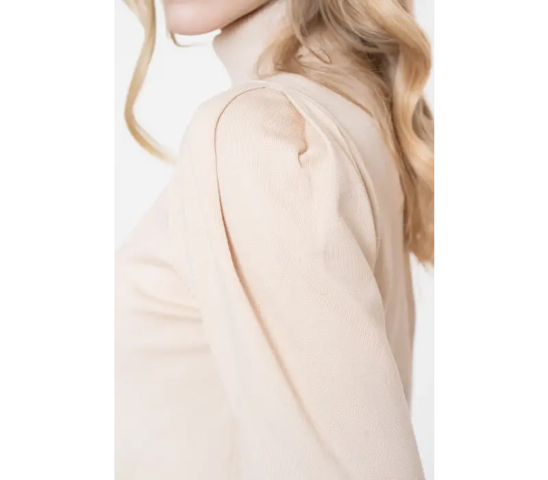 Geisha Pullover Col Pleated Shoulders Off White