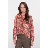 Geisha Blouse Brown Soft Red