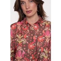 Geisha Blouse Brown Soft Red