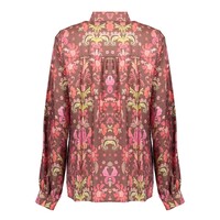 Geisha Blouse Brown Soft Red