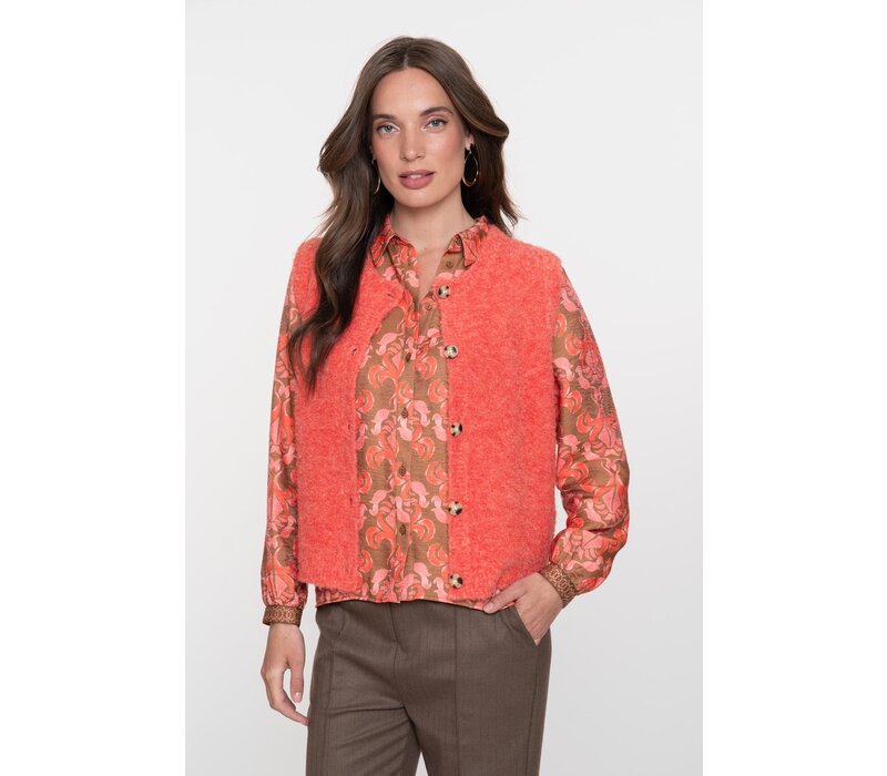 Geisha Spencer Boucle Salmon
