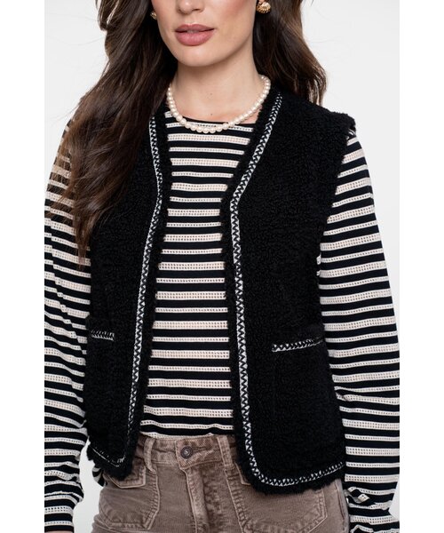 Geisha Geisha Gilet Teddy Embroidery