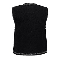 Geisha Gilet Teddy Embroidery Black