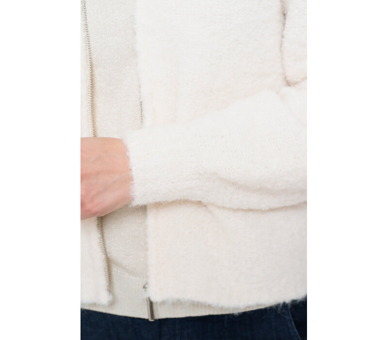 Geisha Cardigan with Collar Off White