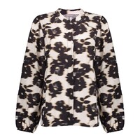 Geisha Blouse Flowers White