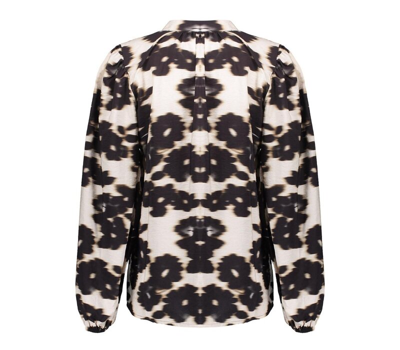 Geisha Blouse Flowers White