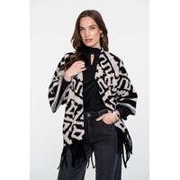 Geisha Top Col with Cut Out Black