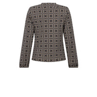 Zoso Allover Print Shirt Black Camel