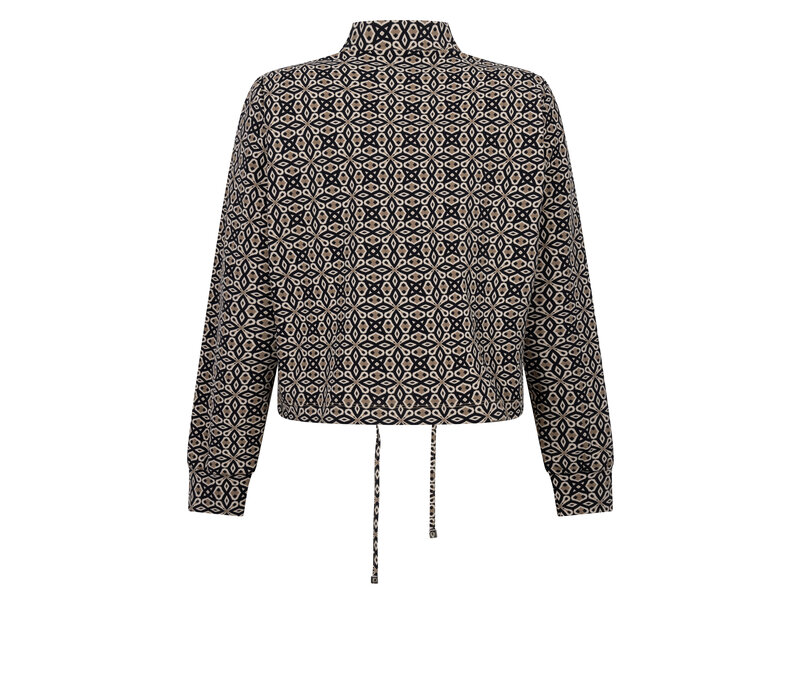 Zoso Printed Sport Jacket Black Camel