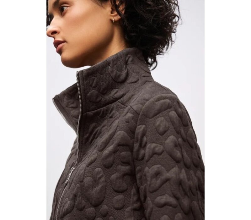 Street One Leopard Jacket Rustic Brown Melange