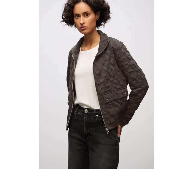 Street One Leopard Jacket Rustic Brown Melange