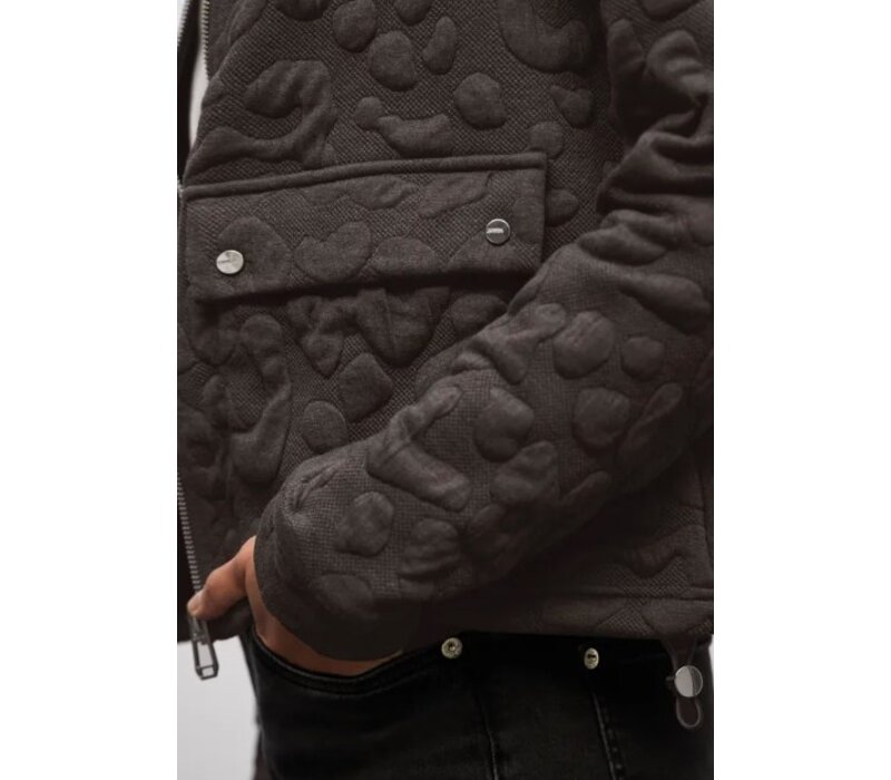 Street One Leopard Jacket Rustic Brown Melange