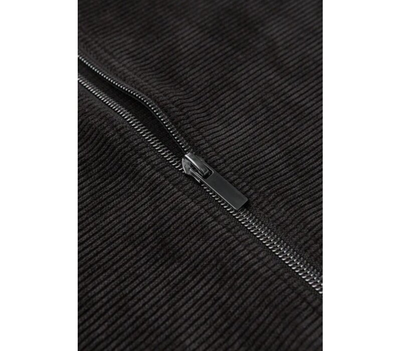 Street One Soft Fine Structure Zipper Jacket Darkest Brown