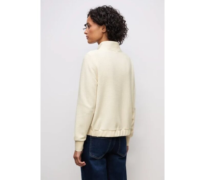 Street One Soft Fine Structure Zipper Jacket Soft Beige