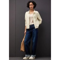 Street One Soft Fine Structure Zipper Jacket Soft Beige