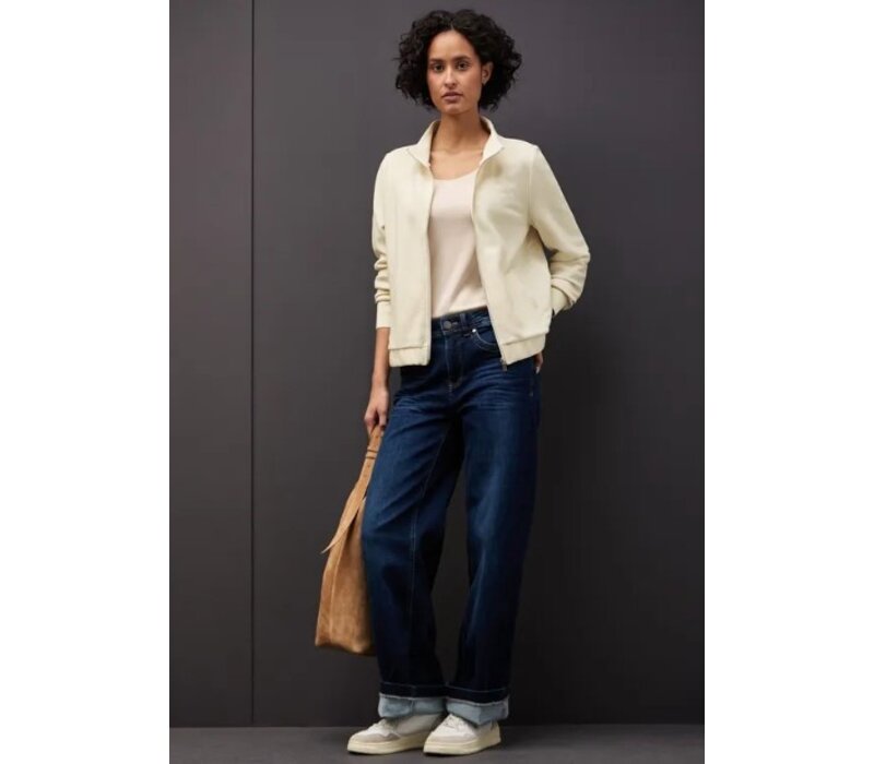 Street One Soft Fine Structure Zipper Jacket Soft Beige