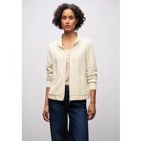 Street One Soft Fine Structure Zipper Jacket Soft Beige