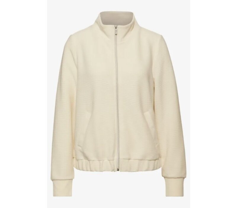 Street One Soft Fine Structure Zipper Jacket Soft Beige
