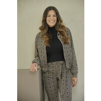 Zoso Printed Sport Jacket Black Camel