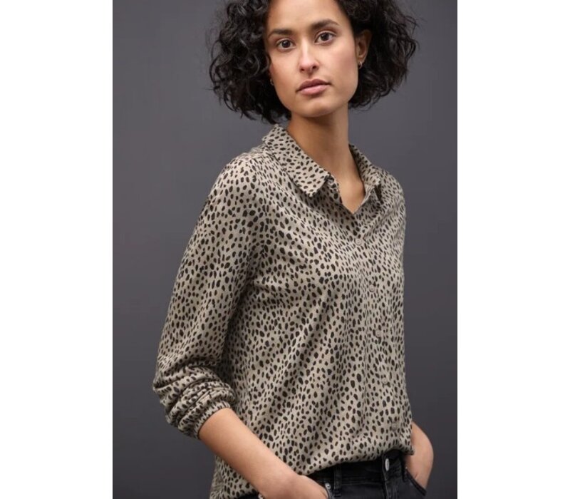 Street One Printed Jersey Blouse Sanded Beige