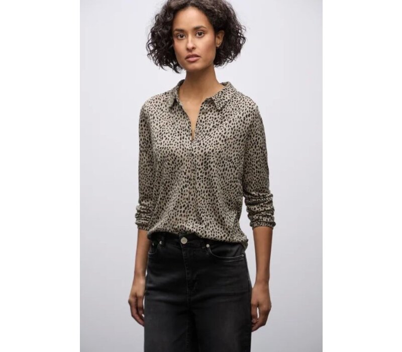 Street One Printed Jersey Blouse Sanded Beige