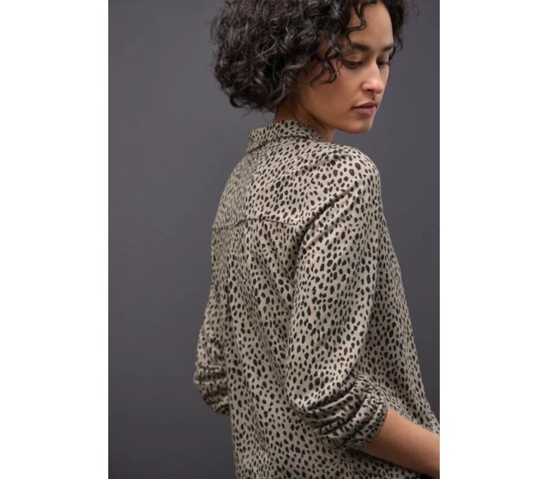 Street One Printed Jersey Blouse Sanded Beige