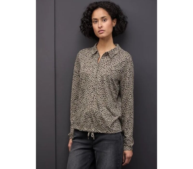 Street One Printed Jersey Blouse Sanded Beige