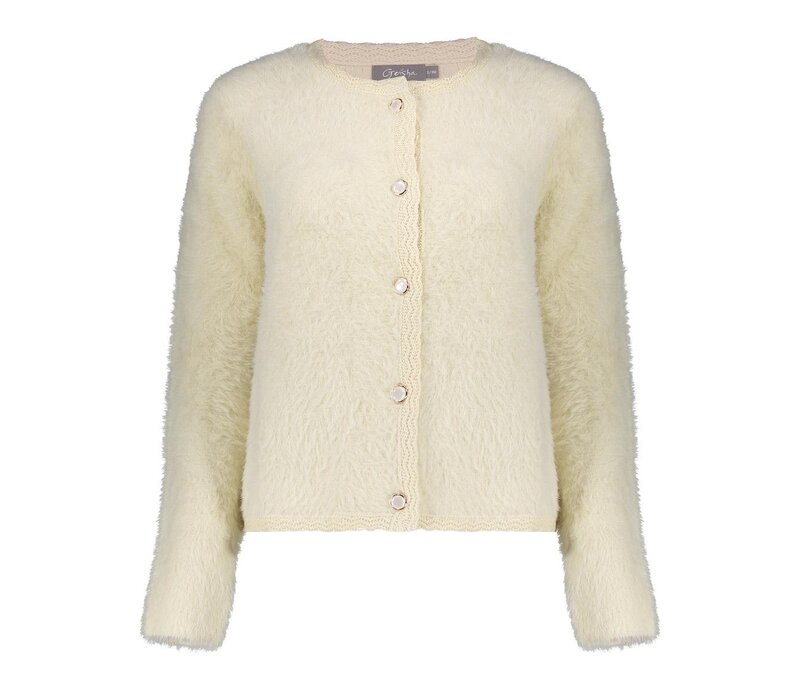 Geisha Cardigan Hairy Off White