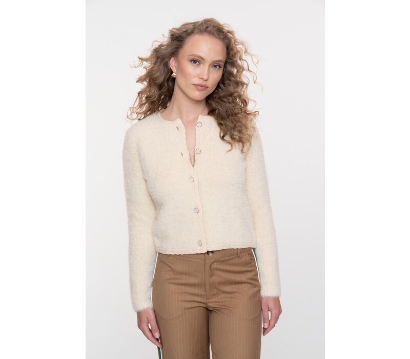 Geisha Cardigan Hairy Off White