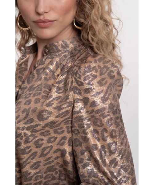 Geisha Geisha Blouse Velvet Look Leopard
