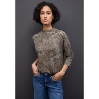 Street One Printed Soft Turtle Neck Sanded Beige