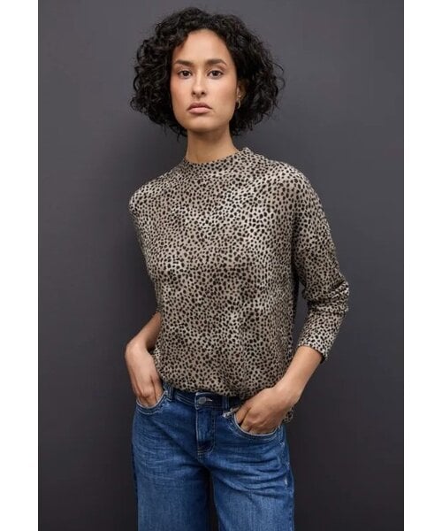 StreetOne Street One Printed Soft Turtle Neck