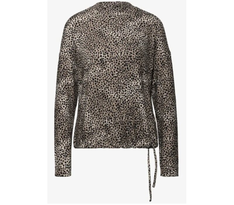 Street One Printed Soft Turtle Neck Sanded Beige